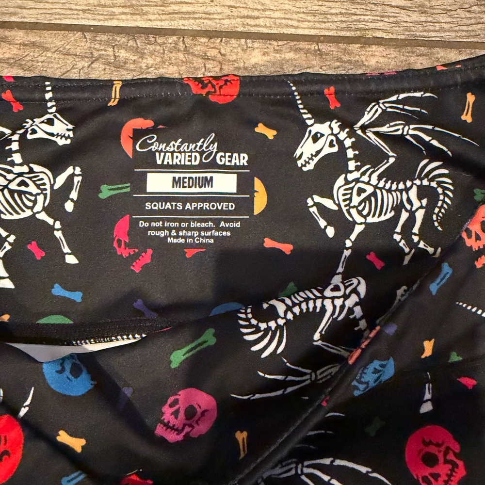 Constantly Varied Gear- Mythical Unicorn Skeleton Print Leggings - Picture 3 of 4